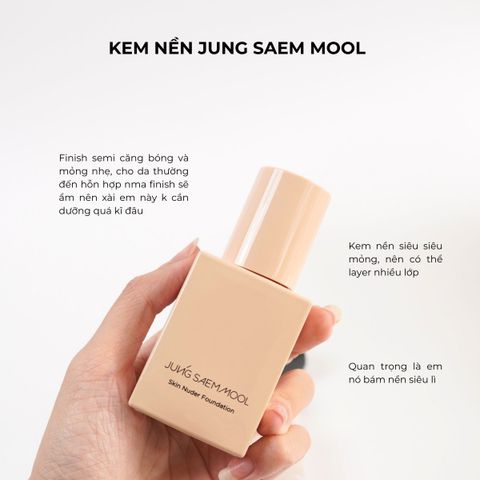Kem Nền Jung Saem Mool Skin Nuder Foundation 30Ml