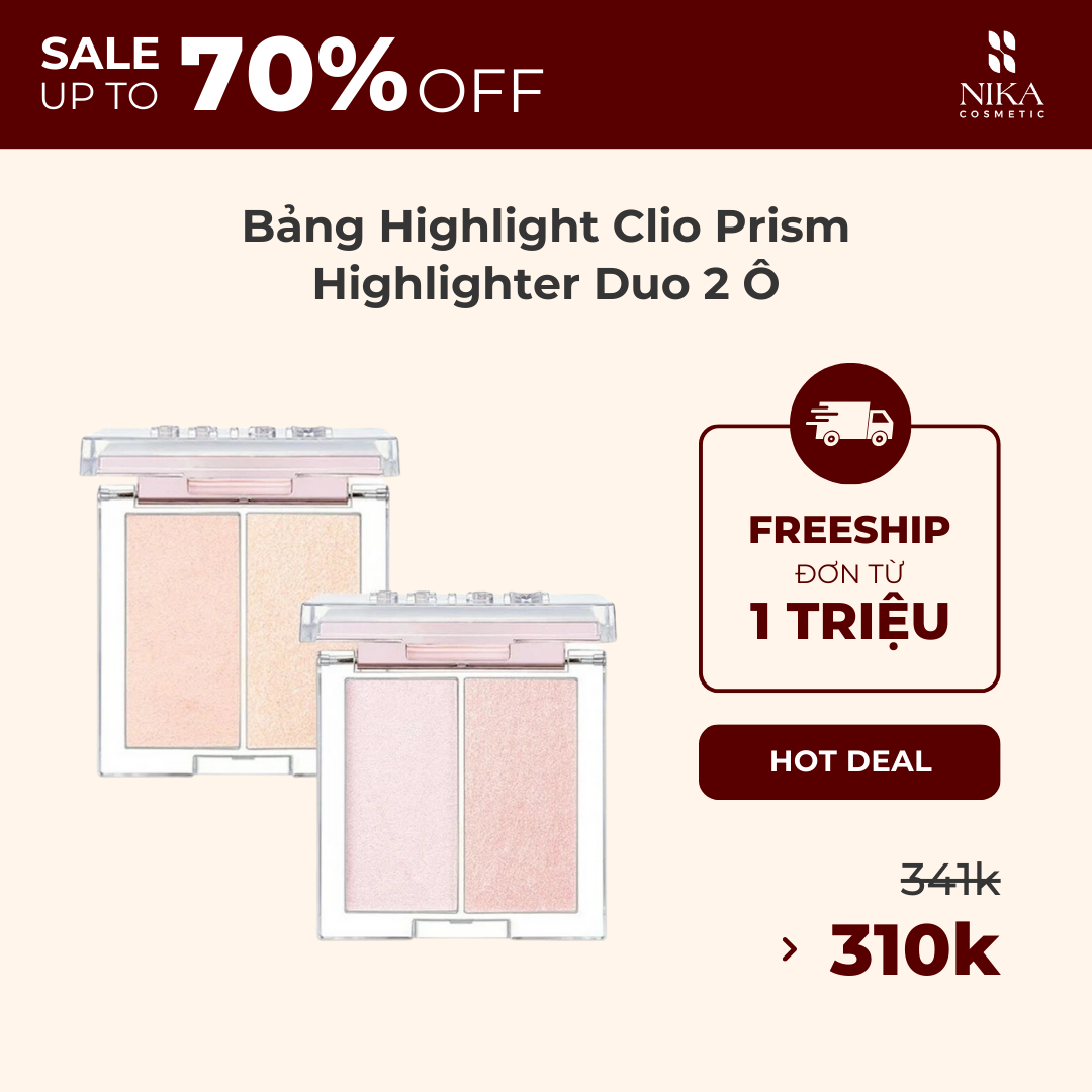 Bảng Highlight Clio Prism Highlighter Duo 2 Ô