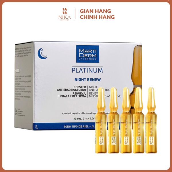 Ampoule Martiderm Platinum Night Renew