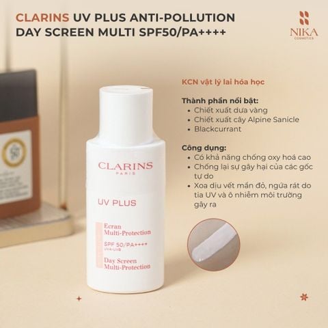 Kem Chống Nắng Clarins Uv Plus Anti-Pollution Day Screen Multi Protection Spf 50/Pa++++