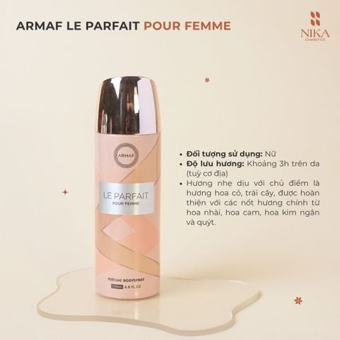 Xịt Body Armaf Le Parfait 200ML