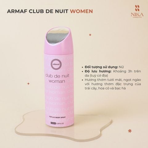 Xịt Body Armaf Club De Nuit 200ML