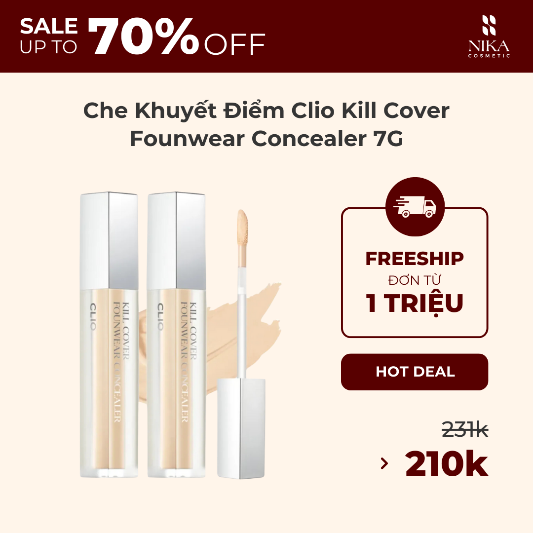 Che Khuyết Điểm Clio Kill Cover Founwear Concealer 6G