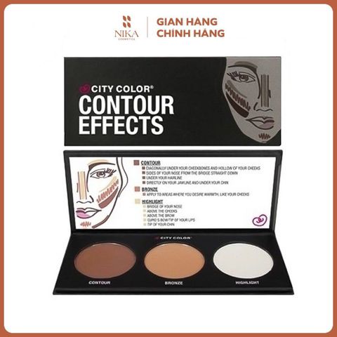 Bảng Khối City Color Collection Contour Palette 3 Ô 3 X 4.5G