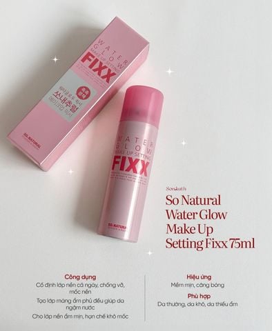 Xịt Khóa Make Up Setting Fixx So.Natural Powder 4 Room