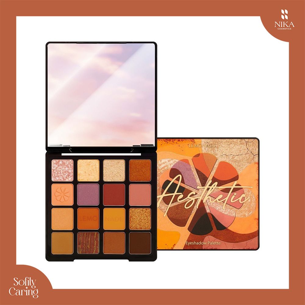 Bảng Mắt Lemonade Aesthetic Eyeshadow Palette 16 Ô Nika Cosmetics