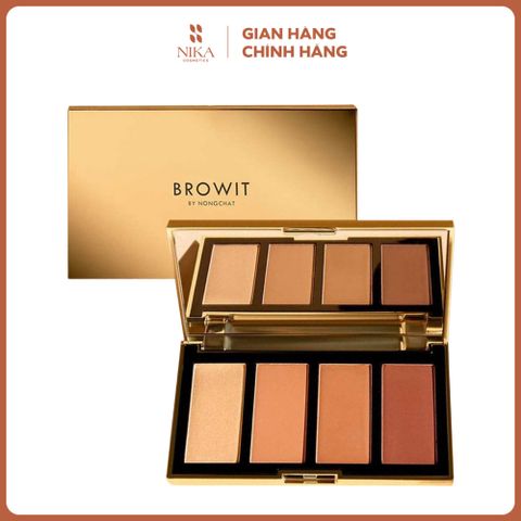 Bảng Highlight Và Tạo Khối Browit By Nongchat Highlight And Contour Pro Palette 4 Ô