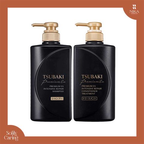 Bộ Dầu Gội + Dầu Xả Tsubaki 490Mlx2