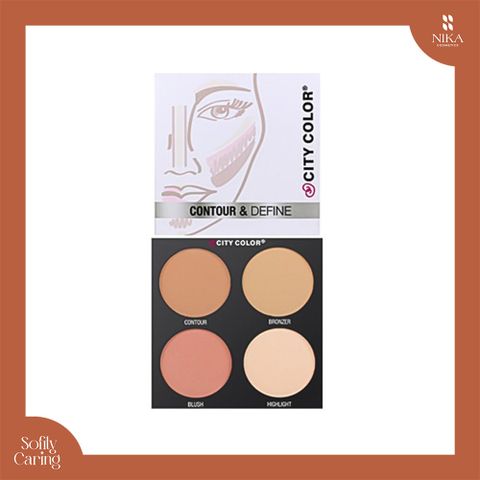 Bảng Phấn Tạo Khối Và Highlight City Color Contour & Define 4 Ô