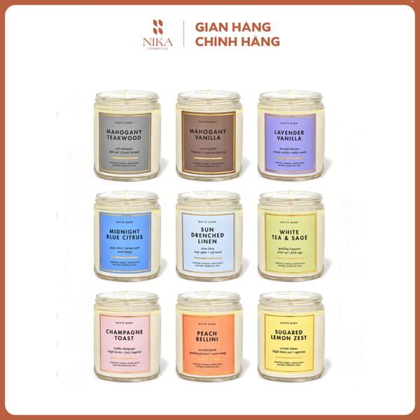 Nến Thơm Bath & Body Works White Barn 227g