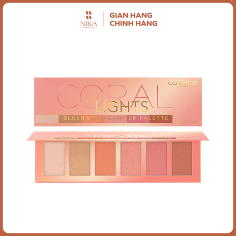 Bảng Má Hồng + Highlight Catrice Coral Lights Blush & Highlighter Palette 6 Ô