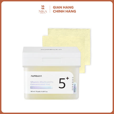 Toner Pad Tẩy Da Chết Numbuzin No5 Vitamin Niacinamide Concentrated Pad 70 Pads