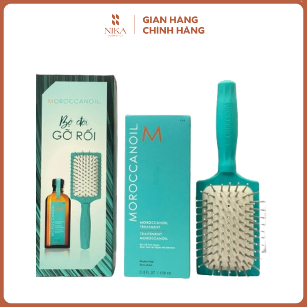Set Dầu Dưỡng Tóc Moroccanoil 100ml + Lược Bàn Mini