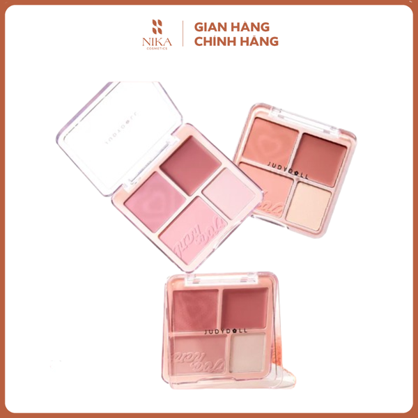 Bảng Má Hồng + Highlight Judy Doll Blush & Highlight Palette 9g