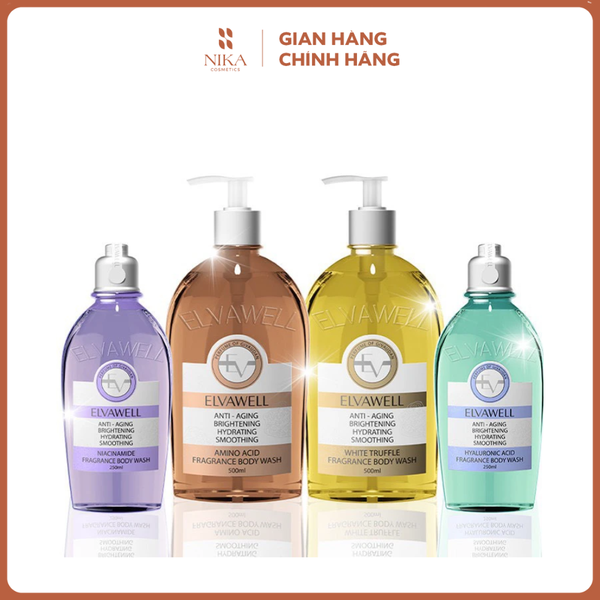 Sữa Tắm Elvawell Anti Aging Brightening Hydrating Smoothing 500Ml