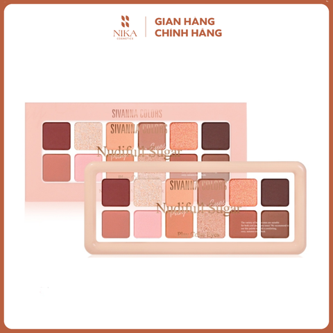 Bảng Phấn Mắt Sivanna Colors Nudifull Sugar Play Color Eyes 12 Ô