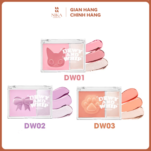 Má Hồng Kem + Highlight Black Rouge Dewy Whip Cheek And Beam 11.5G