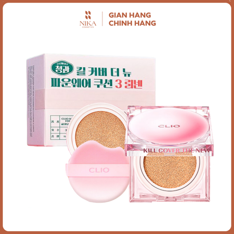 [PHIÊN BẢN TRÁI ĐÀO] Cushion Clio Kill Cover The New Founwear SPF50 + Kèm Lõi 30G