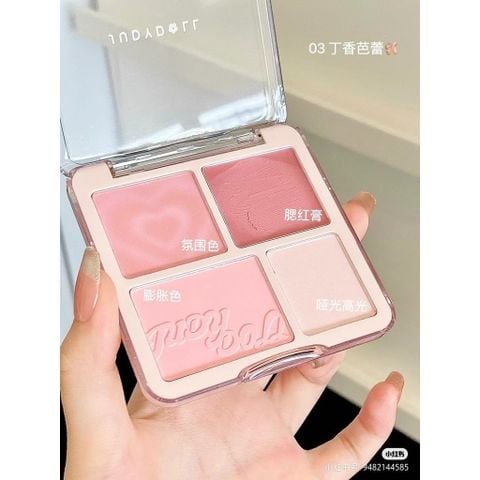 Bảng Má Hồng + Highlight Judy Doll Blush & Highlight Palette 9g