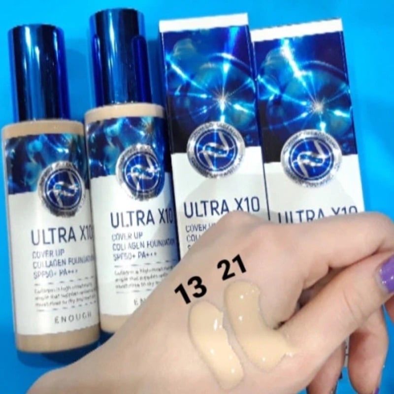 KEM NỀN ENOUGH ULTRA COVER UP COLLAGEN FOUNDATION 100ML – Nika Cosmetics