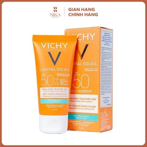 Kem Chống Nắng Vichy Capital Soleil Dry Touch Face Fluid Anti-Shine 50Ml