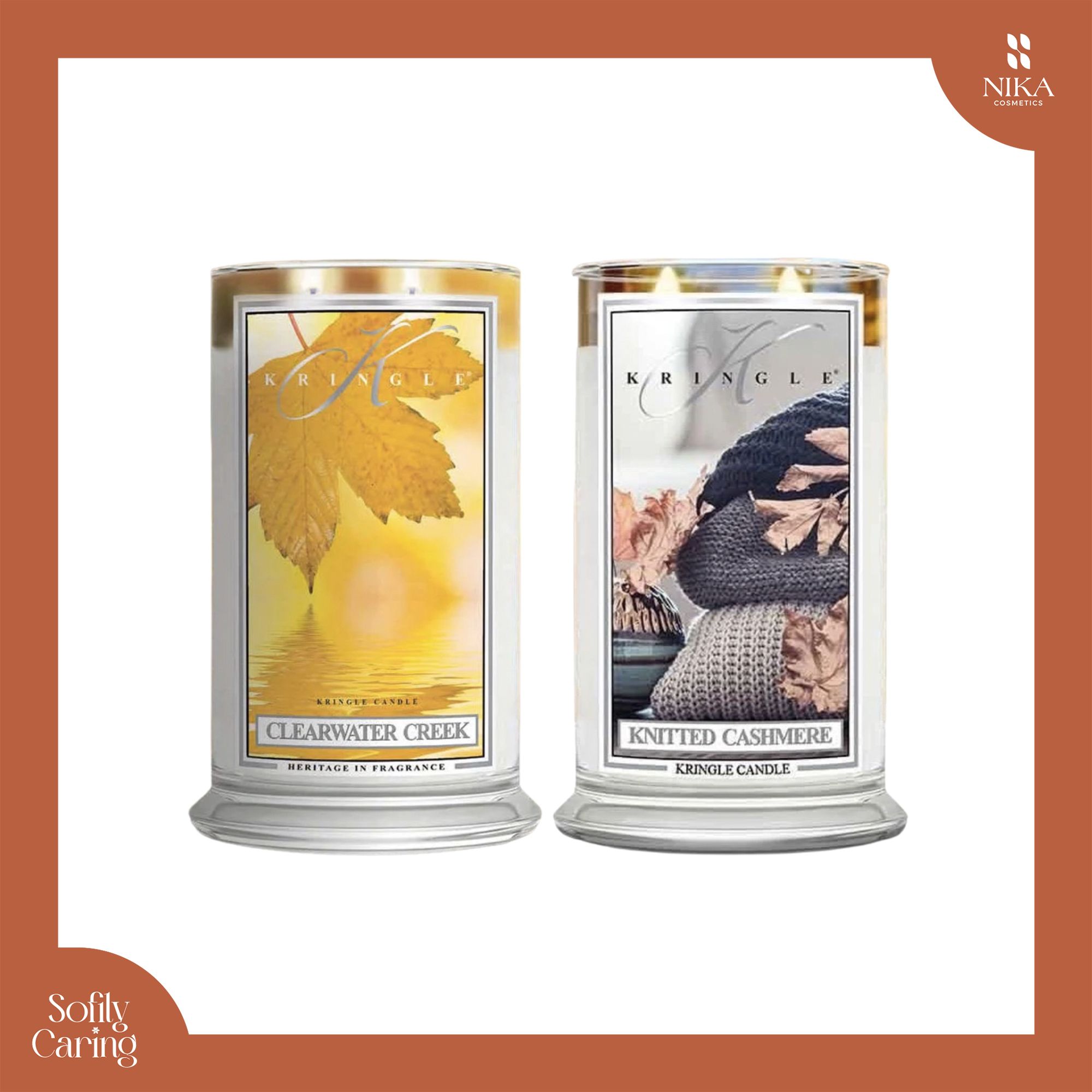 Nến Thơm Kringle Candles 2 Bấc Size L Nika Cosmetics