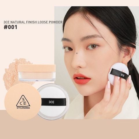 Phấn Phủ Bột 3Ce Natural Finish Loose Powder 20G