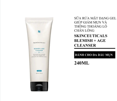 Sữa Rửa Mặt Skinceuticals Blemish + Age Cleanser Gel 240ml