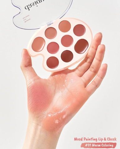 Bảng Son + Má Hồng Dasique Mood Painting Lip & Cheek Palette 6g