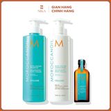 Set Dầu Gội + Dầu Xả + Dầu Dưỡng Tóc Moroccanoil Volume Shine 500Mlx2 +50Ml