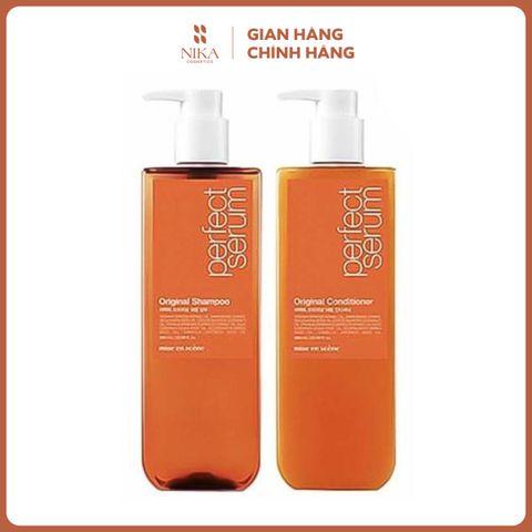 Set Dầu Gội + Dầu Xả Mise En Scene  Perfect Serum 680Ml