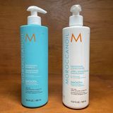 Set Dầu Gội + Dầu Xả + Nước Rửa Tay Moroccanoil Smooth 500Mlx2 + 360Ml