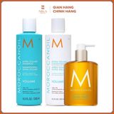 Set Dầu Gội + Dầu Xả + Nước Rửa Tay Moroccanoil Volume 500Mlx2 + 360Ml