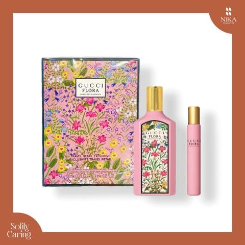 Set Nước Hoa Gucci Flora Edp 5Ml+7.4Ml