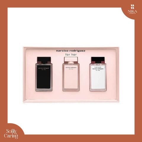 Set Nước Hoa Narciso Rodriguez For Her 7.5Mlx3