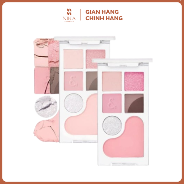 Bảng Phấn Mắt + Má Hồng Romand Bare Layer Palette 14G