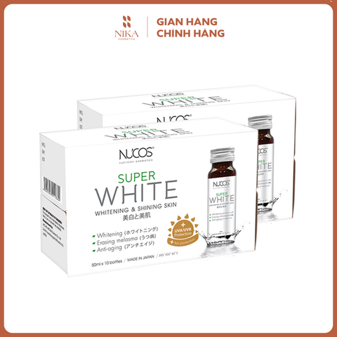 Nước Uống Trắng Da Nucos Super White 10 Lọ X 50Ml