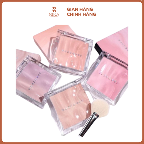 Phấn Má Hồng Wakemake Mix Blurring Volume Blush Flat Cheek Brush Special Set 9.5G