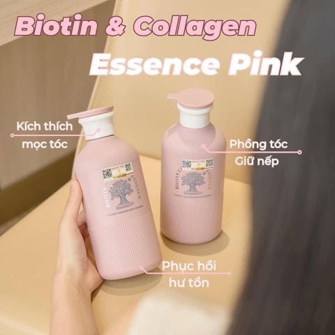 Bộ Gội Xả Biotin Collagen Essence Voudioty Hair Repairing 500Mlx2