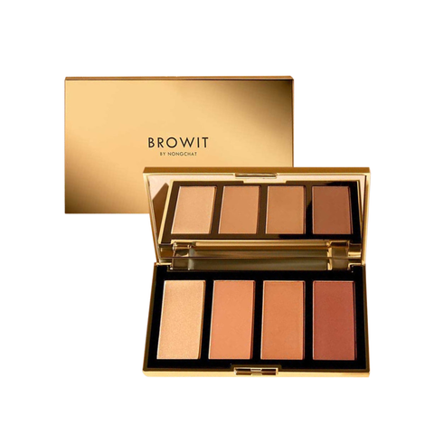 Bảng Highlight Và Tạo Khối Browit By Nongchat Highlight And Contour Pro Palette 4 Ô