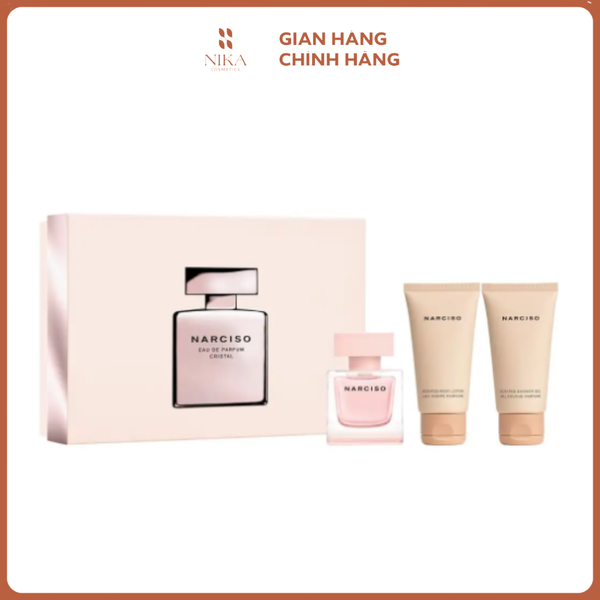 Set Nước Hoa Narciso Cristal Edp 50Ml + Body Lotion 50Ml + Sữa Tắm 50Ml