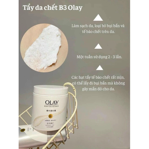 Tẩy Tế Bào Chết Olay Body Cellscience B3+Vitamin C 200g