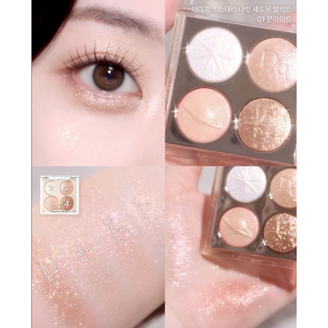 Bảng Nhũ Mắt Dasique Starry Night Shadow Palette 4 Ô