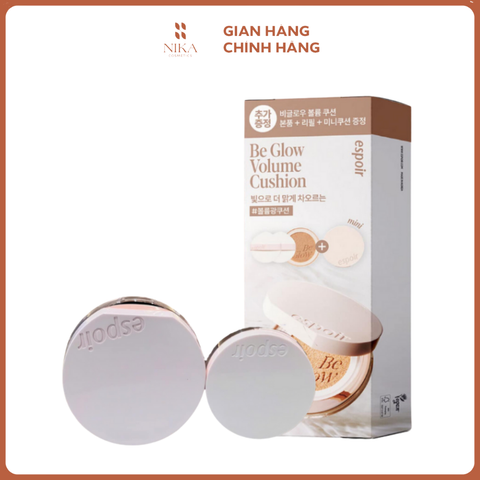 Cushion Espoir Be Glow Volume SPF42 Kèm Lõi 13G*2 + Mini 4.5G
