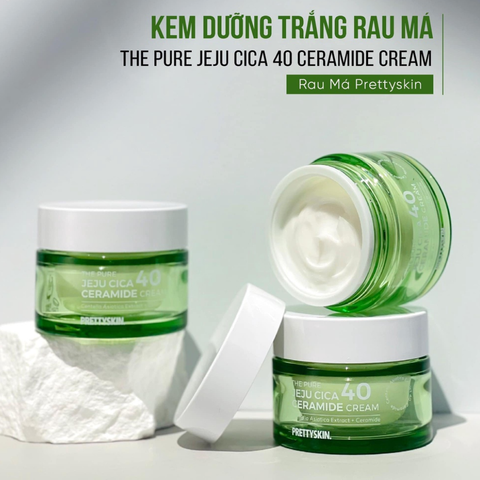 Kem Dưỡng PrettySkin The Pure JeJu Cica 40 Ceramide 52ML