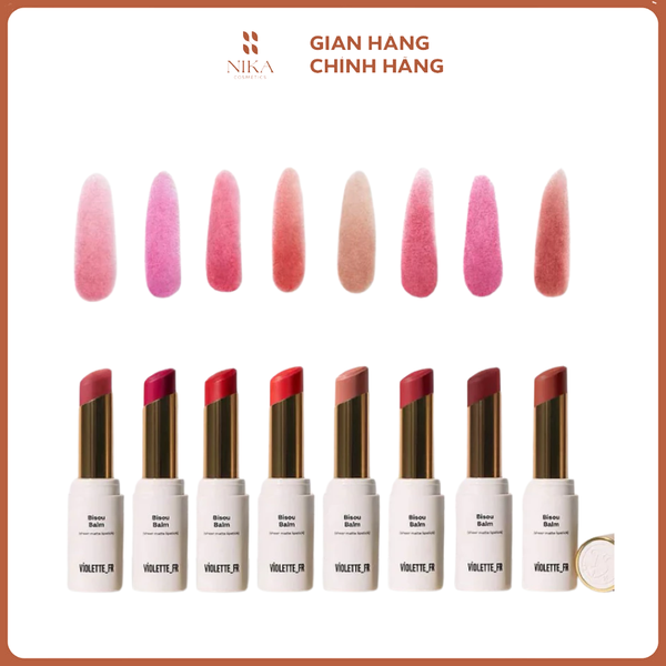 Son dưỡng Violette FR Bisou Balm Sheer Matte Lipstick 2.5G