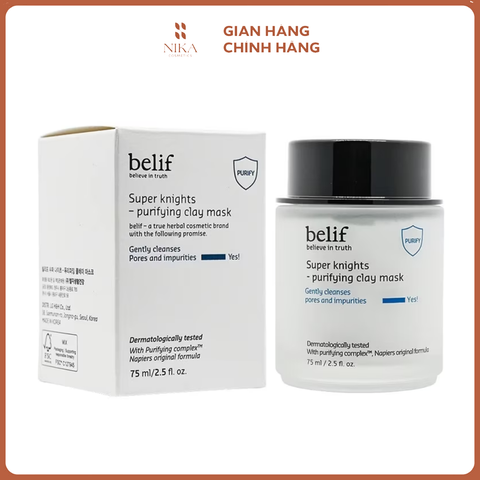 Mặt Nạ Belif Super Knights Purifying Clay Mask 75ML