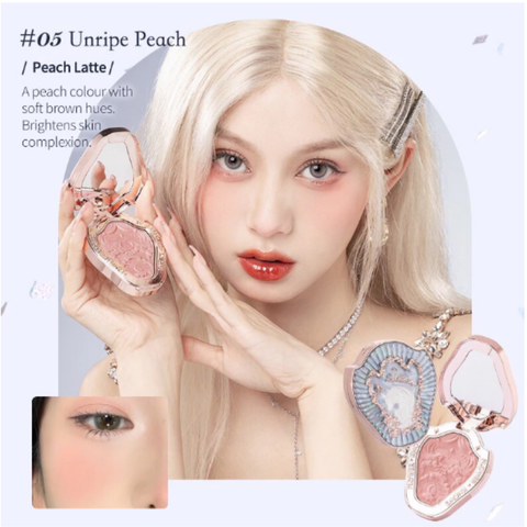 Má Hồng Flower Knows Unicorn Series Embossed Blush 5G
