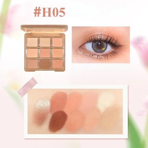 Bảng mắt Hold Live Powdery Ripple Eyeshadow Palette 9 ô