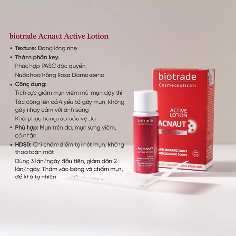 Dung Dịch Chấm Mụn Biotrade Acnaut Active Lotion 15ML